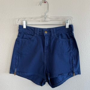 Vintage American Apparel High Waisted Zip Shorts